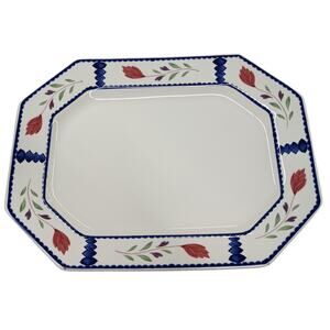 Vintage Adams Lancaster 14" X 10.75” Serving Plate Ironstone Made In England EUC